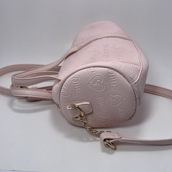 NWOT Juicy Couture Bestsellers Mini Barrel Crossbody Bag Purse Powder Blush Pink - Picture 2 of 6